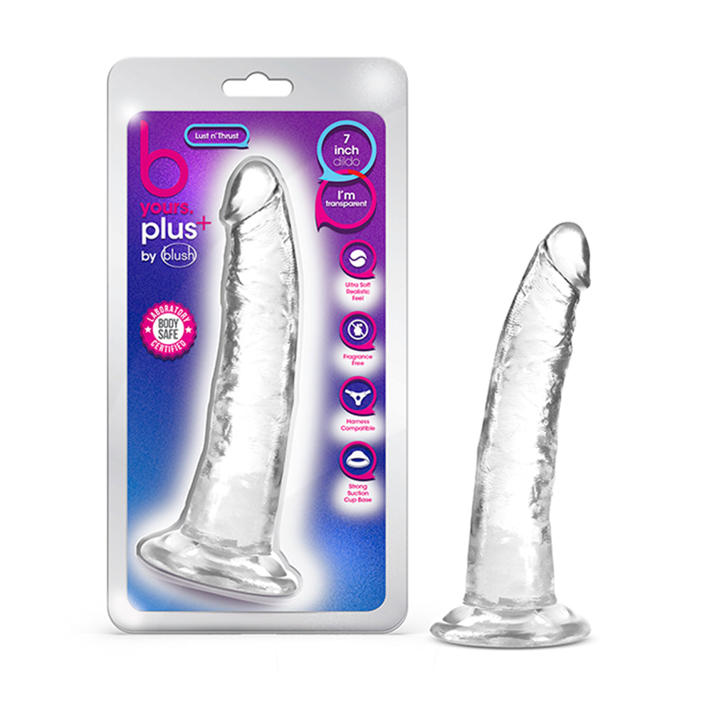 B Yours Plus Roar N” Ride Clear Penis Dildo