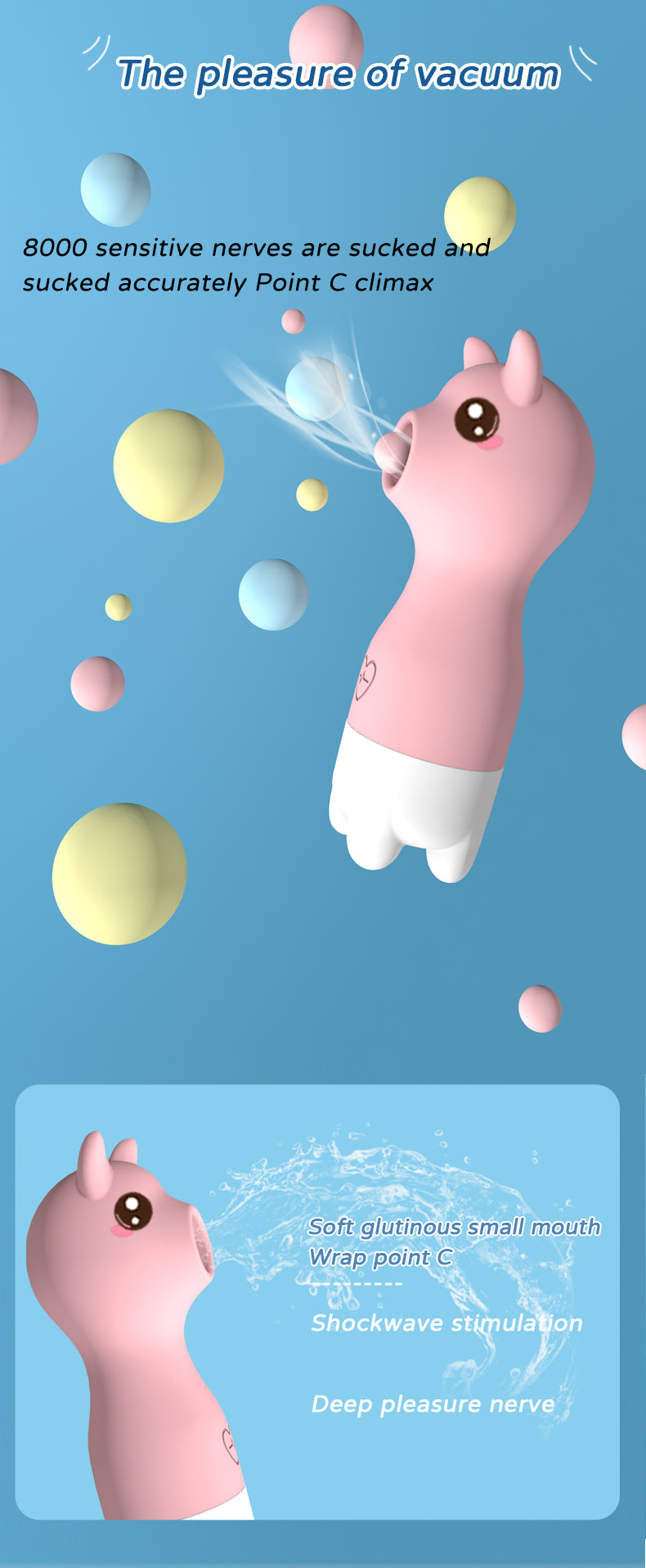 Cute Cartoon Nipple Sucker Dildo Vibrator