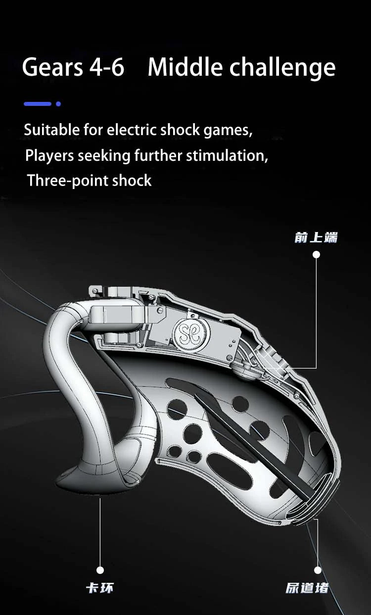 [𝗣𝗥𝗘-𝗢𝗥𝗗𝗘𝗥] Lockink Nautilus Wireless Remote Control Electric Shock Chastity