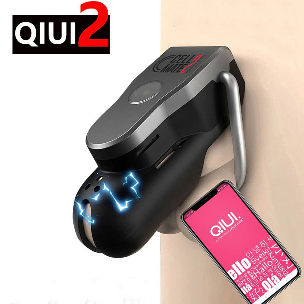 [𝗣𝗥𝗘-𝗢𝗥𝗗𝗘𝗥] QIUI Cellmate 2 APP Remote Control Electric Shock Male Chastity Device