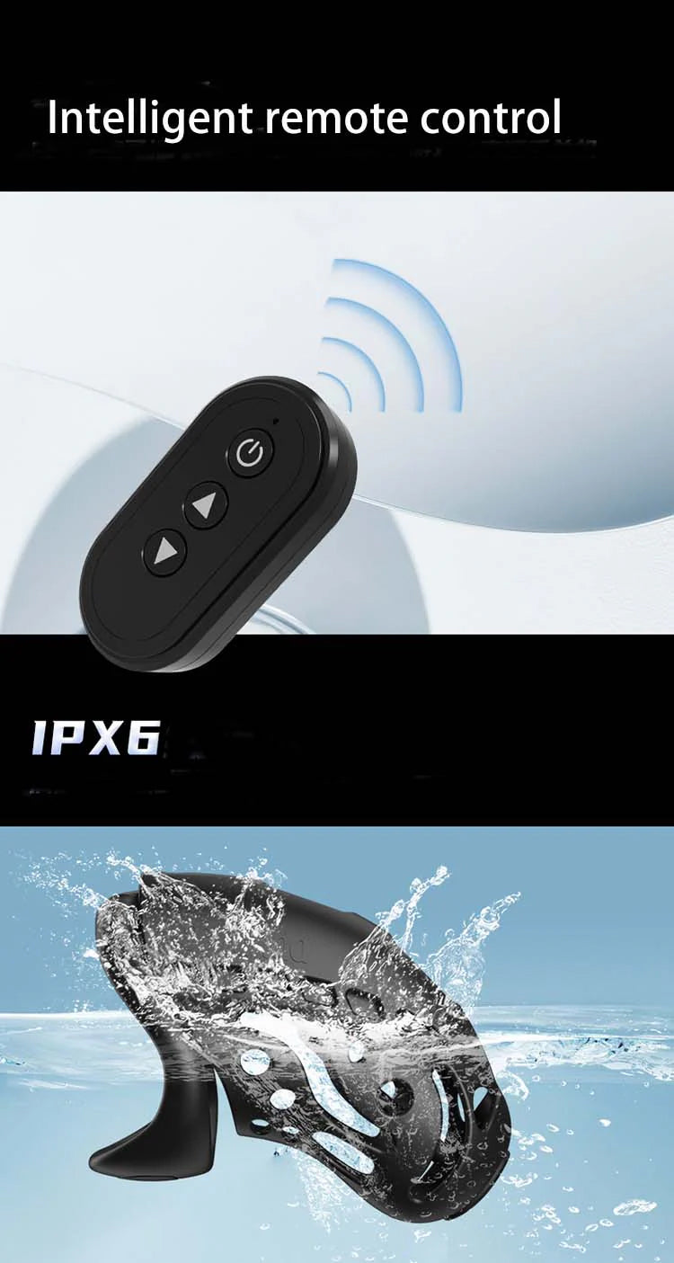 [𝗣𝗥𝗘-𝗢𝗥𝗗𝗘𝗥] Lockink Nautilus Wireless Remote Control Electric Shock Chastity