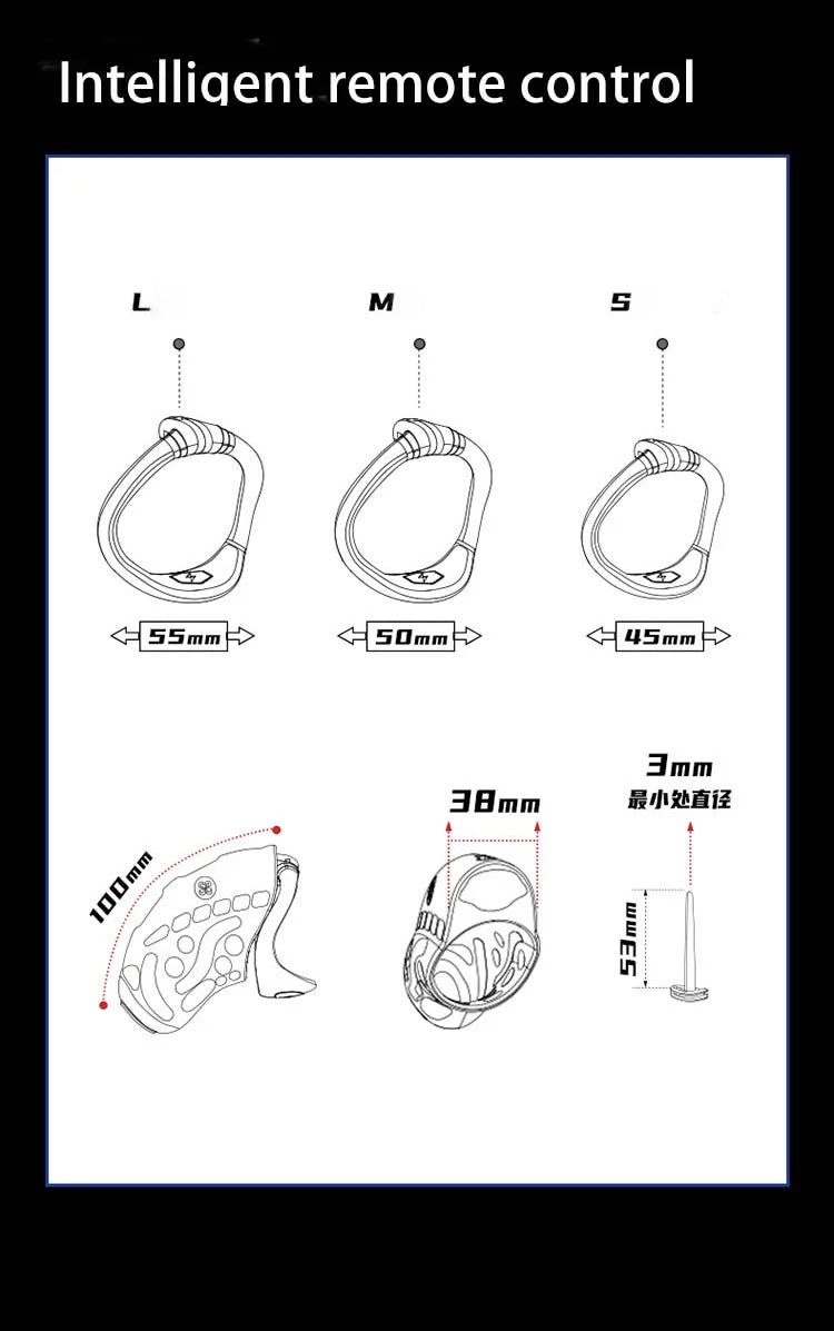 [𝗣𝗥𝗘-𝗢𝗥𝗗𝗘𝗥] Lockink Nautilus Wireless Remote Control Electric Shock Chastity